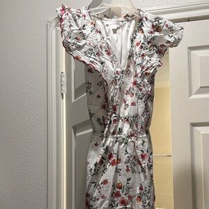 LC Lauren Conrad White Floral Maxi Dress